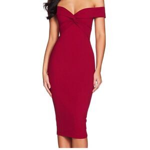 Revolve Nookie Off The Shoulder Ruby
Dress(Size XLARGE)